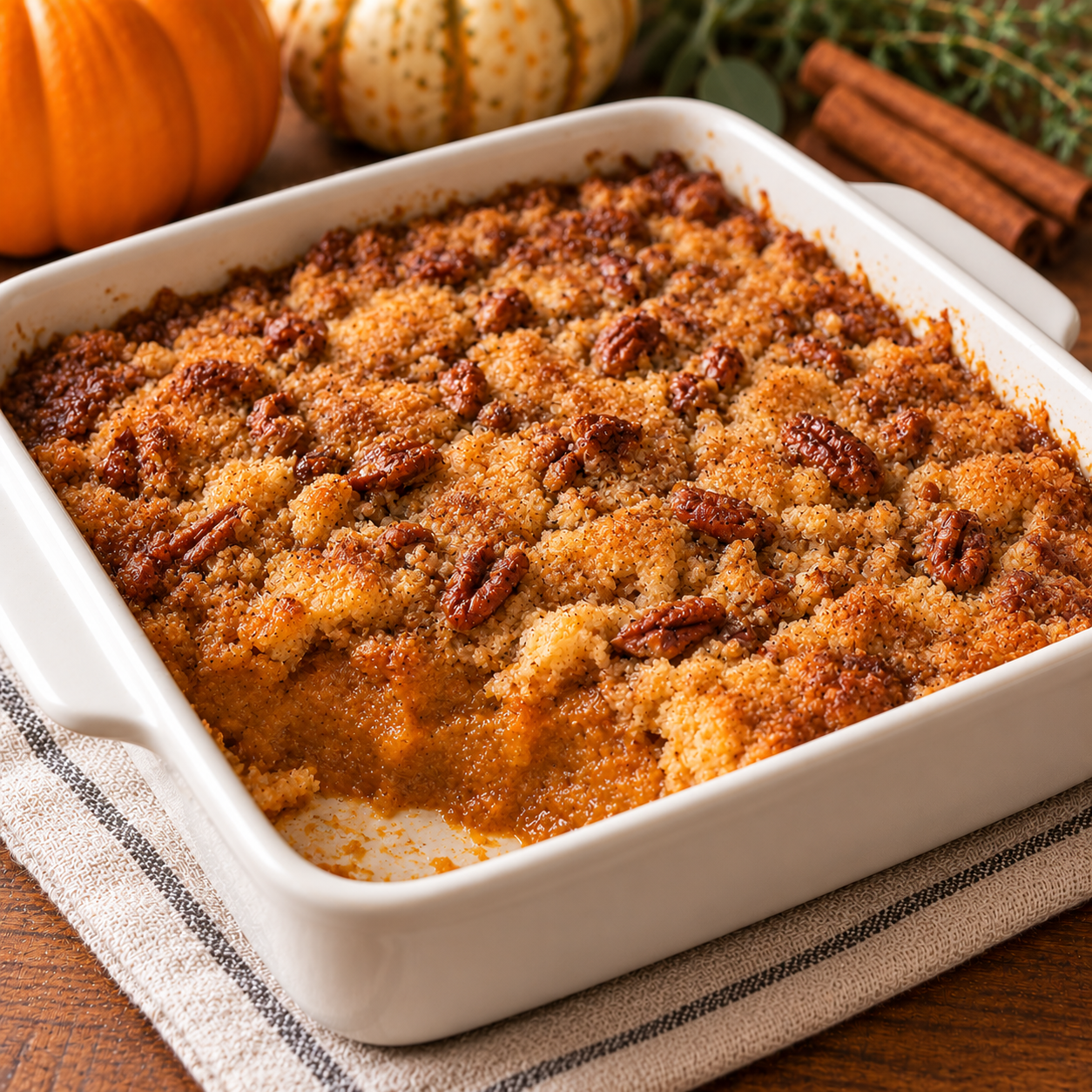 Homemade Pumpkin Dump Cake
